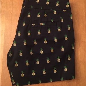 J.Crew pineapple print shorts